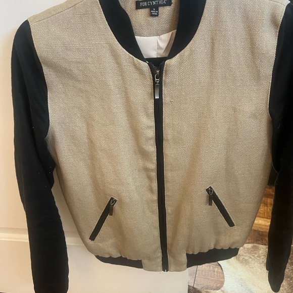 Linen cotton bomber jacket  For Cynthia S - Picture 15 of 16